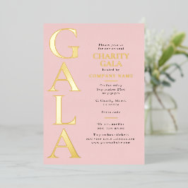 Charity Gala Sjabloon Fundraising Event Roze Goud