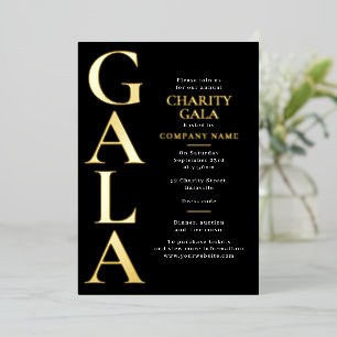 Charity Gala Sjabloon Fundraising Event Zwart Goud