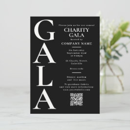 Charity Gala Template Fundraising Event QR Code Kaart