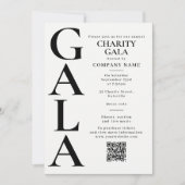 Charity Gala Template Fundraising Event QR Code Kaart (Voorkant)