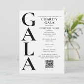 Charity Gala Template Fundraising Event QR Code Kaart (Staand voorkant)