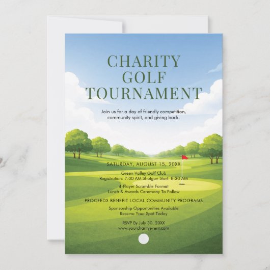 Charity Golf Tournament  Kaart (Voorkant)