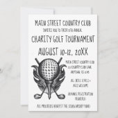Charity Golf Tournament Sporting Event Ball Clubs Kaart (Voorkant)