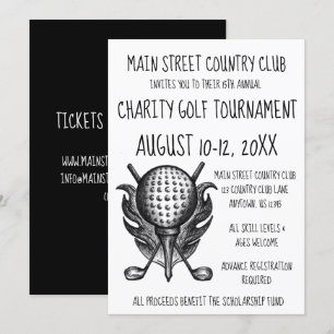 Charity Golf Tournament Sporting Event Ball Clubs Kaart