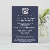 Charity golftoernooi Logo QR-code Kaart (Staand voorkant)