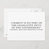 Charity is No Part Legislative Duty of Government Briefkaart (Voorkant / Achterkant)