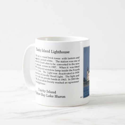 Charity Island Light mok (Voorkant links)