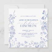 Charity Lunch Frans Blauw & Wit Victoriaans Kaart (Voorkant)