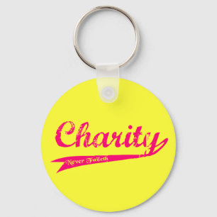 Charity Nooit Faileth LDS Relief Society Sleutelhanger