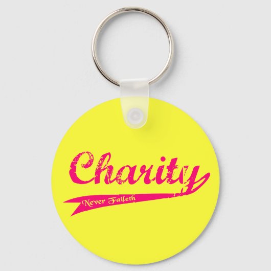 Charity Nooit Faileth LDS Relief Society Sleutelhanger (Voorkant)