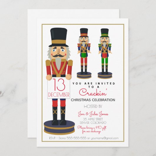 Charity nutcracker kerstbegrafenisster PTO kerk Kaart (Voorkant / Achterkant)