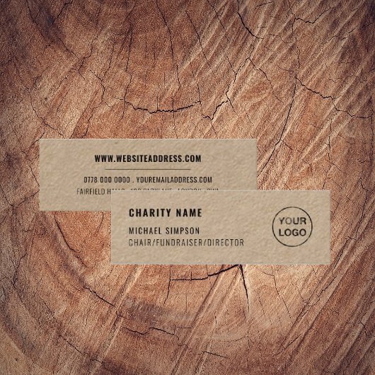 Charity Organization Logo, Organizer Mini Visitekaartje