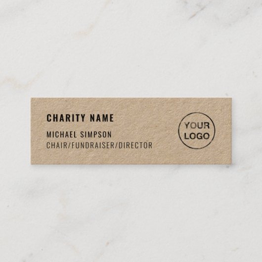Charity Organization Logo, Organizer Mini Visitekaartje (Voorkant)