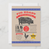 Charity pig roast fundraiser PTA PTO jarig Kaart (Voorkant)