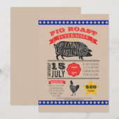 Charity pig roast fundraiser PTA PTO jarig Kaart (Voorkant / Achterkant)