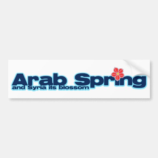 Charity-project: Arabische Lente in Syrië Bumpersticker (Voorkant)