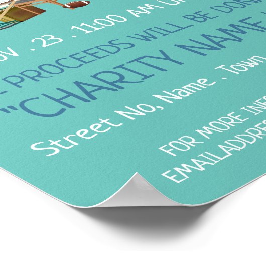 Charity Yard Sale Event Adverteren Poster (Hoek)