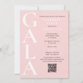 Charitygala Fundraising Event QR Code Roze Kaart (Voorkant)