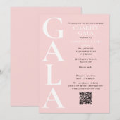 Charitygala Fundraising Event QR Code Roze Kaart (Voorkant / Achterkant)