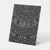 Charkolen Mandala Pedestal Sign Reclamebord Met Voetstuk (Voorkant)