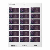 CHARLA, Mode 1920 in Paars en Blauwgroen blauw Etiket (Full Sheet)