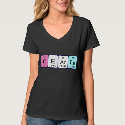 Charla periodiek table name shirt (Voorkant)