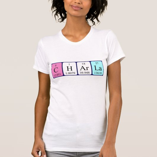 Charla periodiek table name shirt (Voorkant)