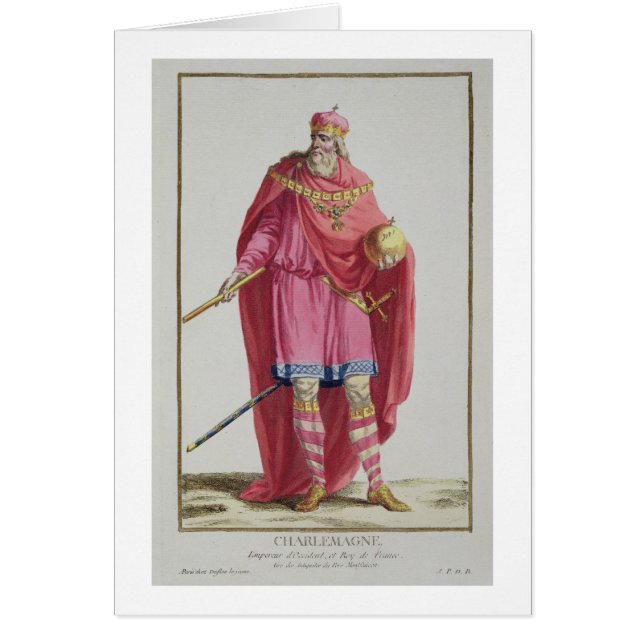 Charlemagne (742-814) uit de Receuil des Estampes, (Voorkant)