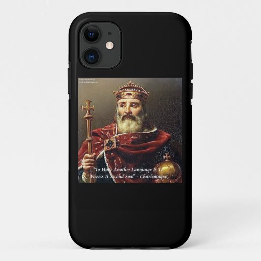 Charlemagne & Bekende Talen Citaat Case-Mate iPhone Case (Achterkant)