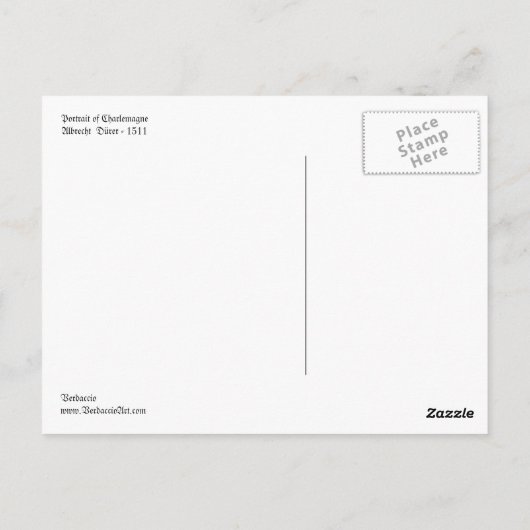 Charlemagne: Durer Briefkaart (Achterkant)