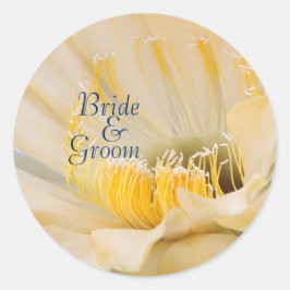 Charlemagne Echinopsis in bloom Bride en groom Ronde Sticker