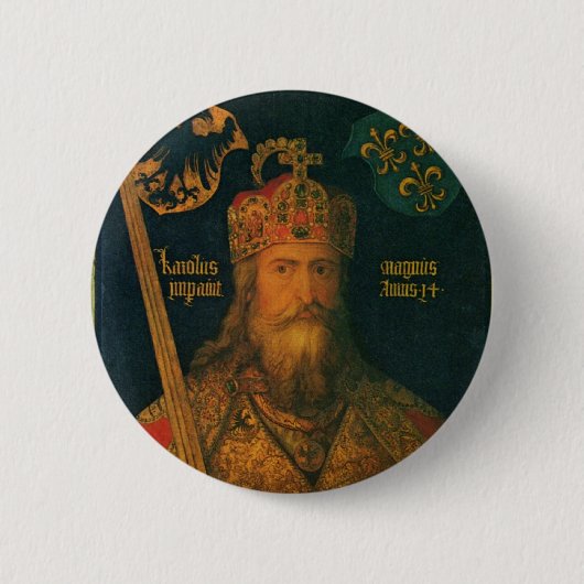 Charlemagne van Dürer Pinback Button (Voorkant)