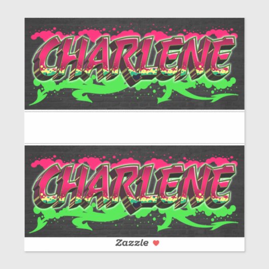 Charlene Vorname Name Graffiti Aufkleber Sticker (Vel)