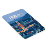 Charleroi België Photo Vintage Magneet (Rechterzijde)