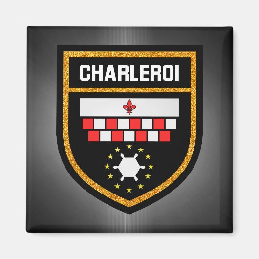Charleroi Flag Magneet (Voorkant)