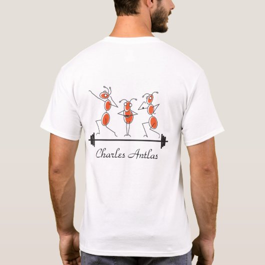 Charles Antlas™_tri-pose barbell T-shirt (Achterkant)