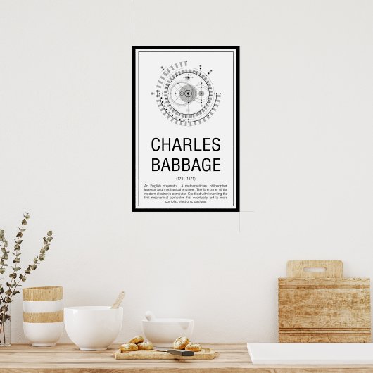 Charles Babbage Poster (Keuken)