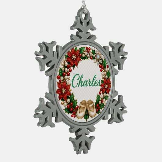 Charles Baby’s First Christmas Snowflake Ornament (Links)