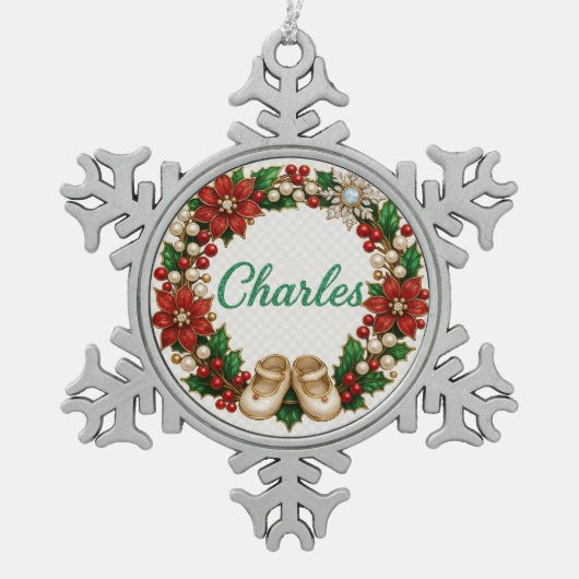 Charles Baby’s First Christmas Snowflake Ornament (Voorkant)