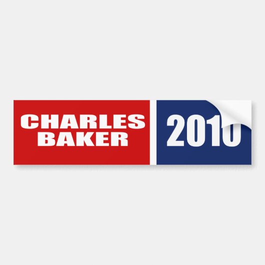 CHARLES BAKER VOOR DE REGERING BUMPERSTICKER (Voorkant)
