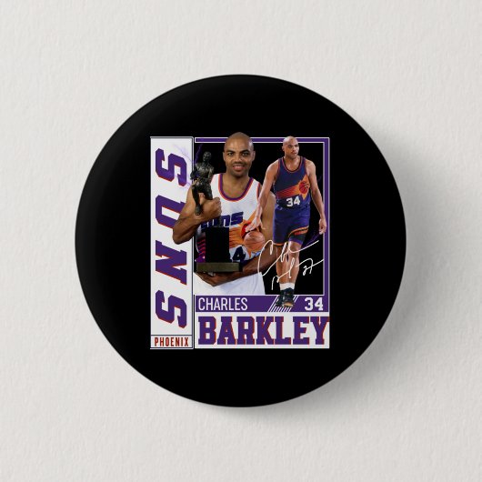 Charles Barkley: De legende van Chuck Basketball,  Ronde Button 5,7 Cm (Voorkant)