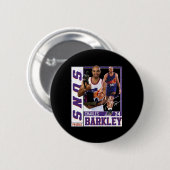 Charles Barkley: De legende van Chuck Basketball,  Ronde Button 5,7 Cm (Voorkant /achterkant)
