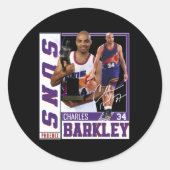 Charles Barkley: De legende van Chuck Basketball,  Ronde Sticker (Voorkant)