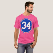 Charles Barkley Number 34 Jersey Philadelphia 76ER T-shirt (Voorkant volledig)