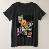 Charles Barkley Retro Basketball Cartoon Worn Grote Maat T-shirt (Design voorkant)