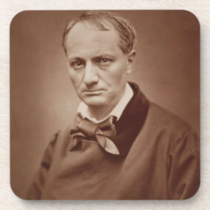 Charles Baudelaire (1821-67), Franse dichter, port Bier Onderzetter