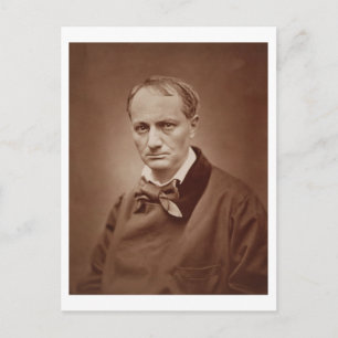 Charles Baudelaire (1821-67), Franse dichter, port Briefkaart