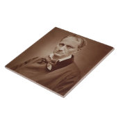 Charles Baudelaire (1821-67), Franse dichter, port Tegeltje (Zijkant)