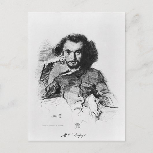 Charles Baudelaire 1844 Briefkaart (Voorkant)