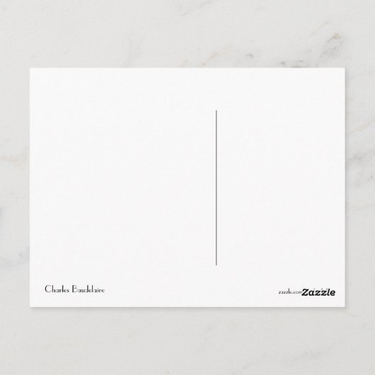 Charles Baudelaire Briefkaart (Achterkant)